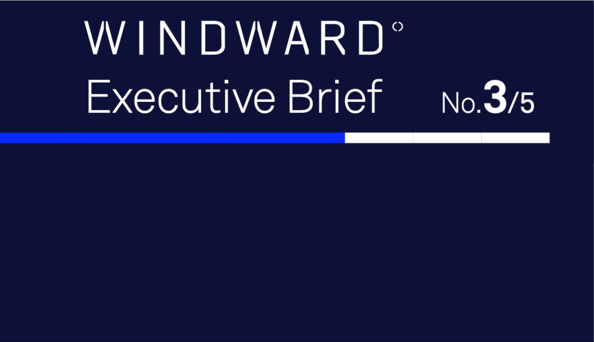 Windward Executive Brief #3