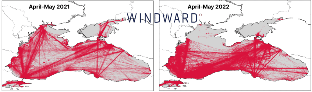 Image 8 Trade flow trends in the Black Sea comparing April May 2021 vs April May 2022 1