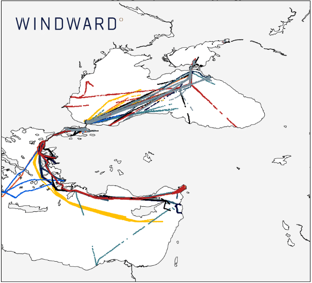 Image 1 Windward map shows grain smuggling trade flows