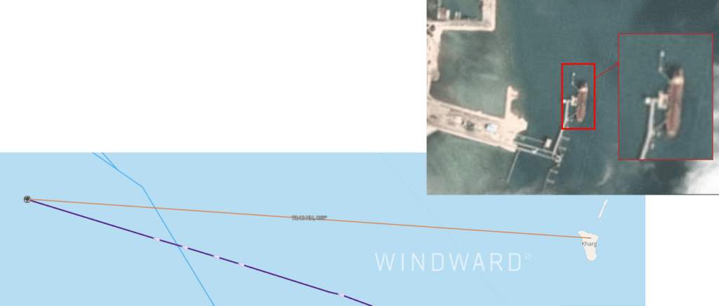 Image 11 Satellite image exposes the non transmitting vessel loading at one of the berths