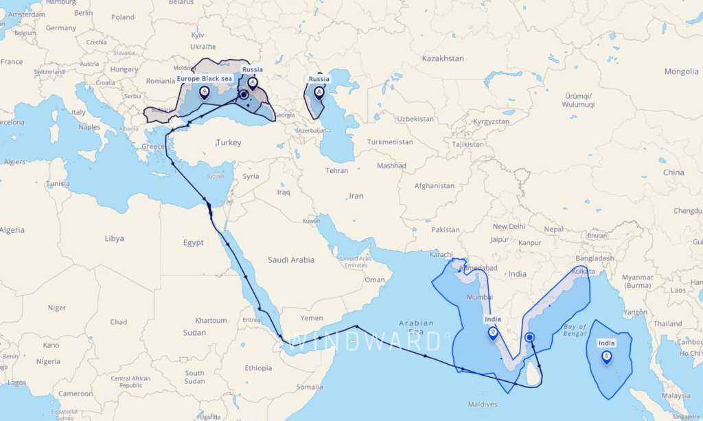Crude oil trade from Russia to India