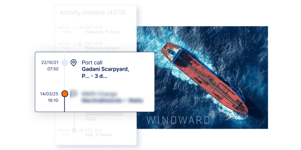 Image 2: The vessel’s identity reactivates four years after its final port call