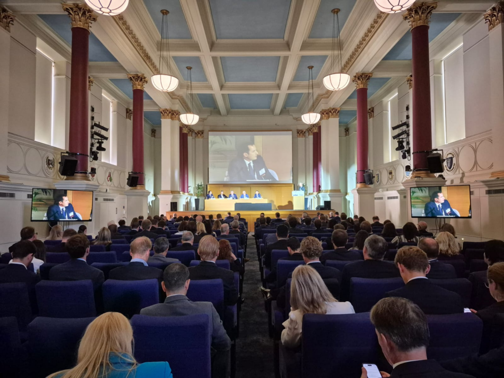 Windward CEO & Co-Founder Ami Daniel speaking at the 17th Capital Link Shipping Shipping and Marine Services Forum at London International Shipping Week