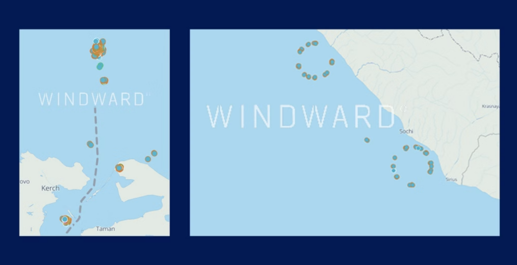 GPS jamming patterns Q4 2024 compared to Q1 2025 Windward