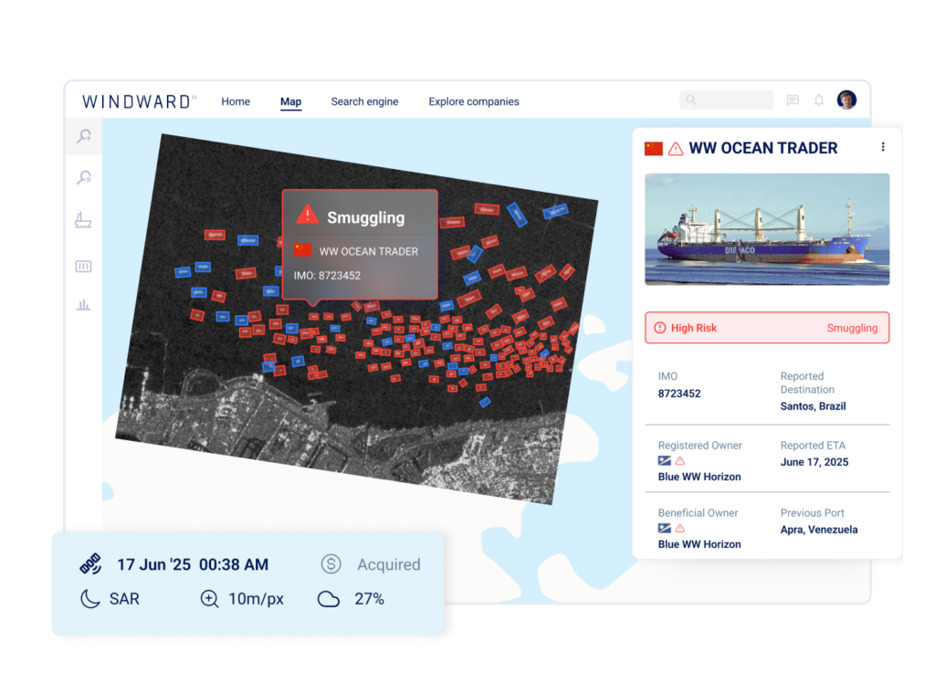 Windward’s Remote Sensing Intelligence solution