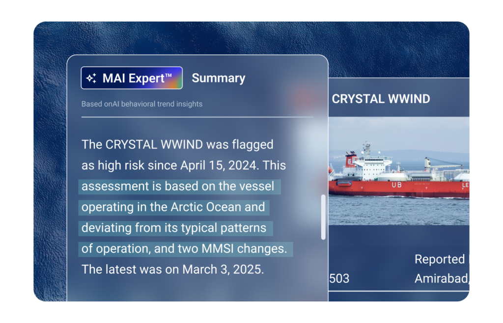 Windward Maritime AI™ MAI Expert™