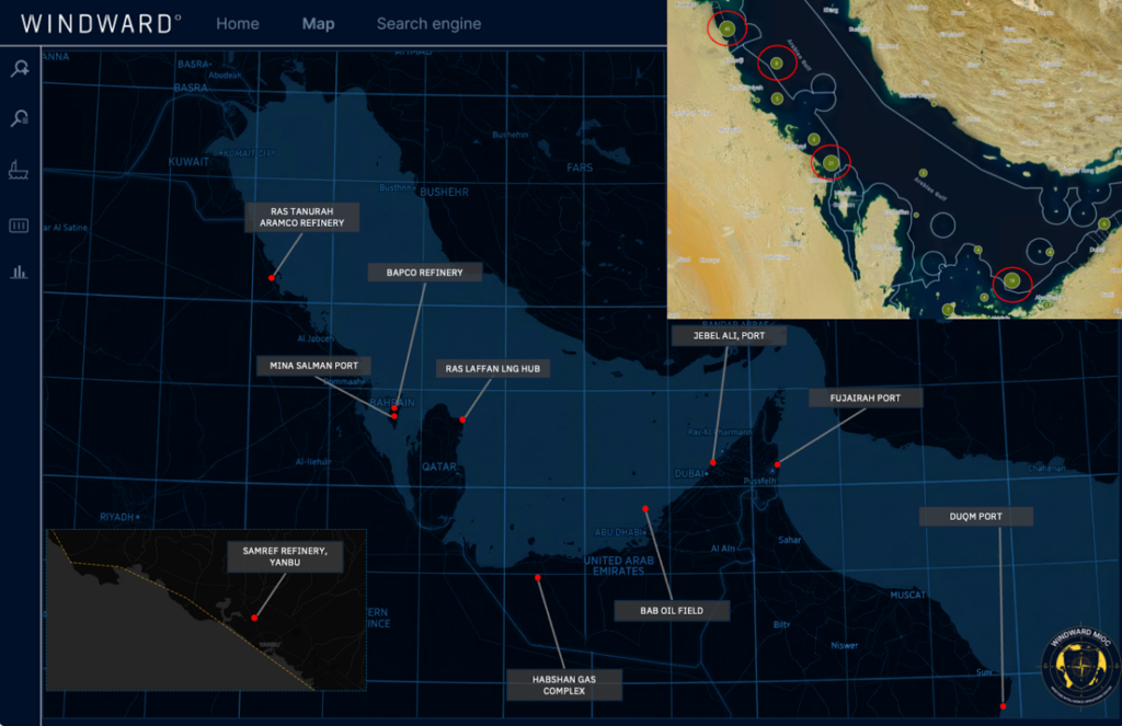 Infrastructure strikes. Source: Windward.