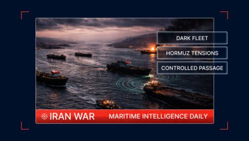 Daily maritime intelligence update: Strait of Hormuz transits rise, Oman ships avoid IRGC corridor, and sanctioned tanker activity increases.