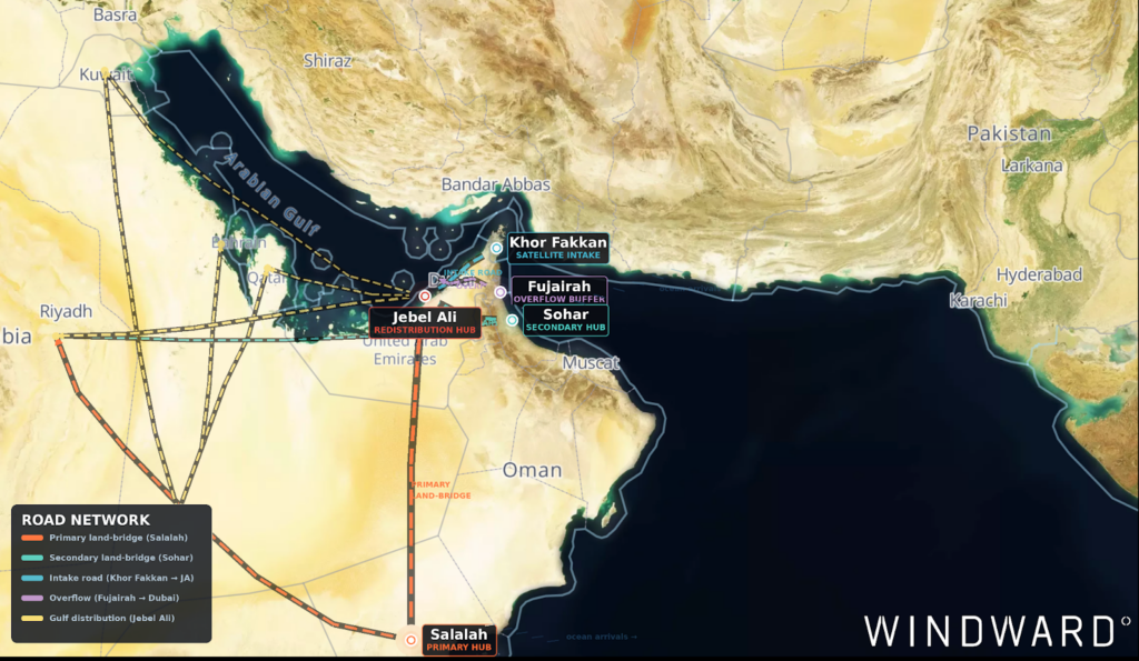 Road Network in the Gulf. Source: Windward.