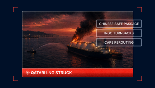 A Second Qatari LNG Carrier Struck as Chinese Vessels Cross