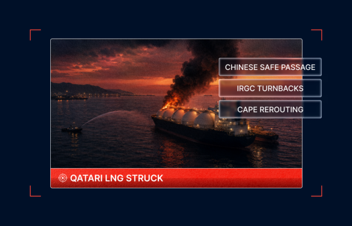 A Second Qatari LNG Carrier Struck as Chinese Vessels Cross