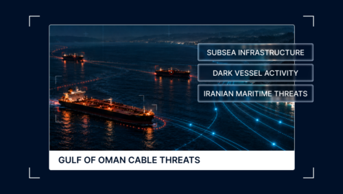 Iran-Sanctioned Tankers Go Dark Over Gulf of Oman Cables